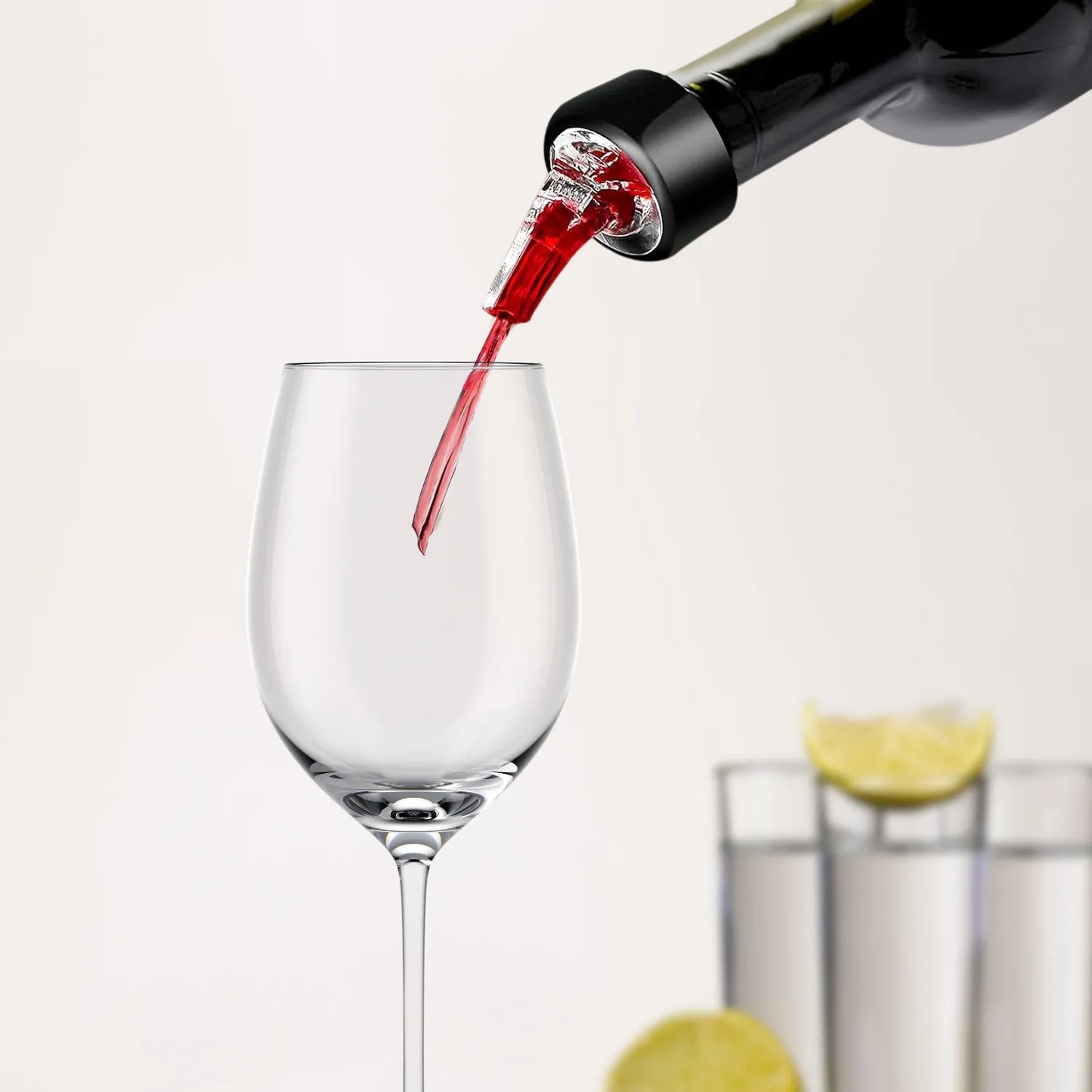 1 oz measured pourer in use