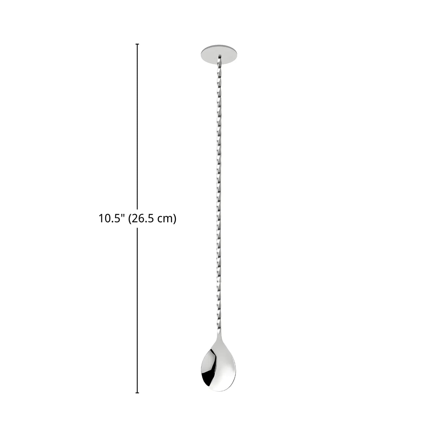 dimension of bar spoon with flat end