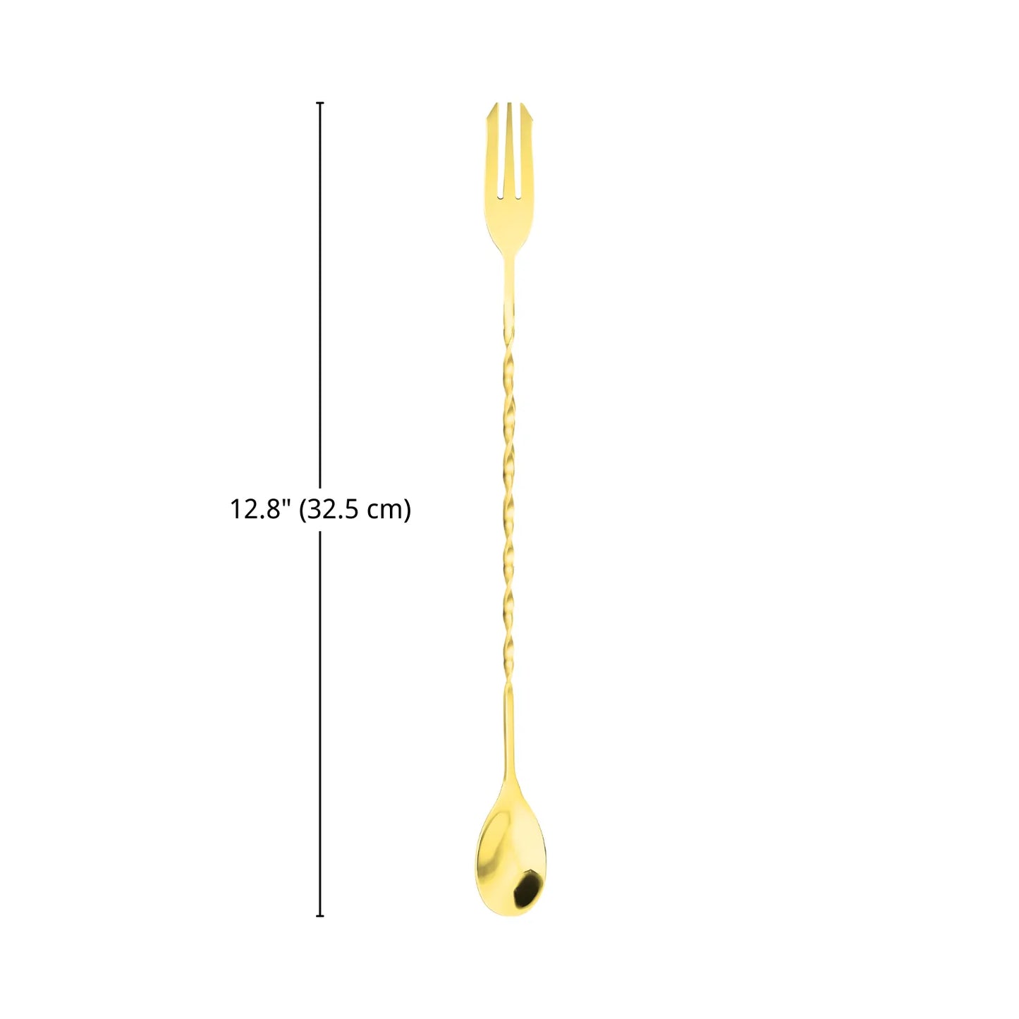 dimension of bar spoon with fork end