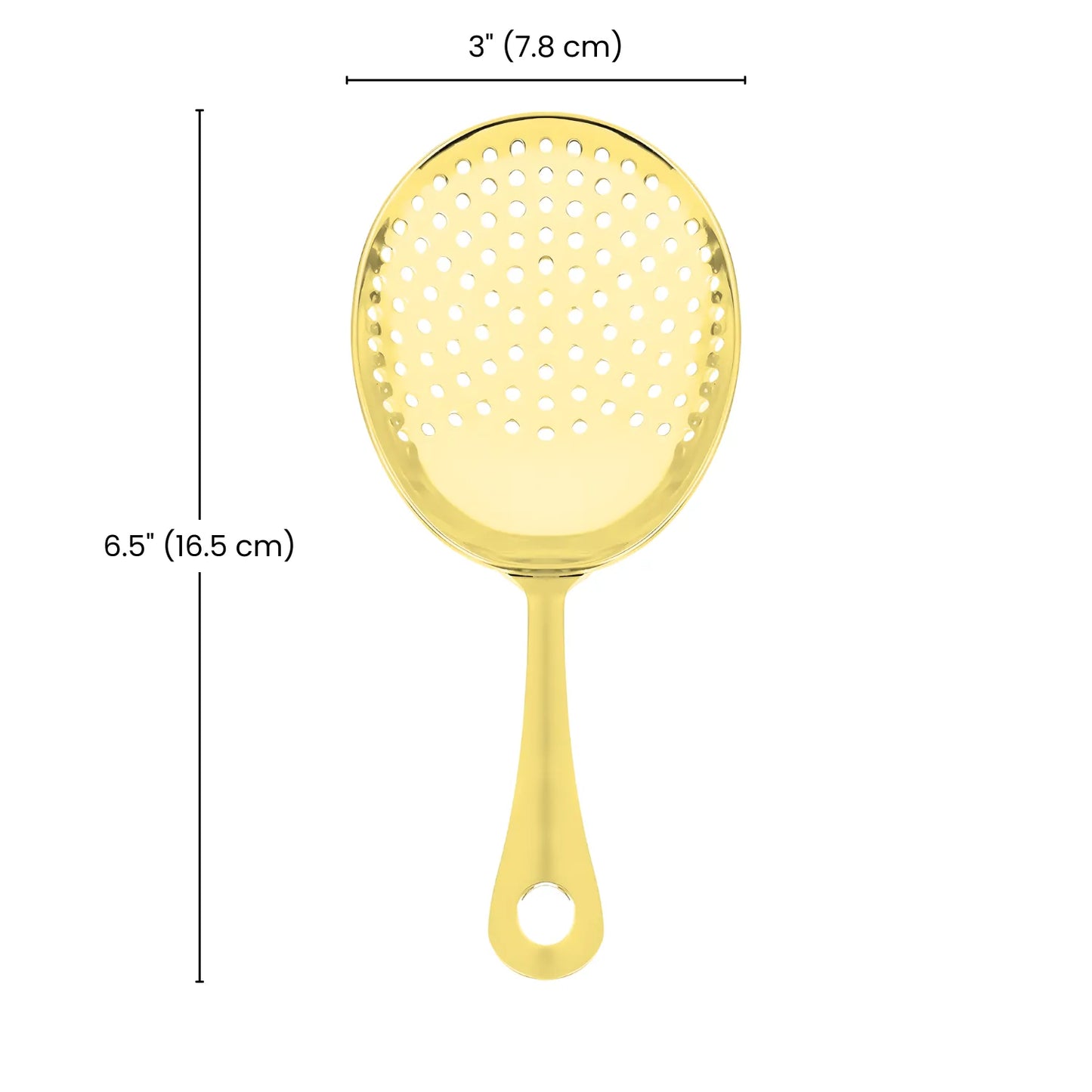 dimensions of gold Julep strainer