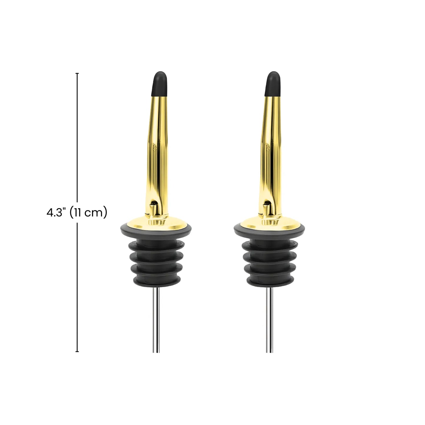 dimensions of gold pourer set of 2