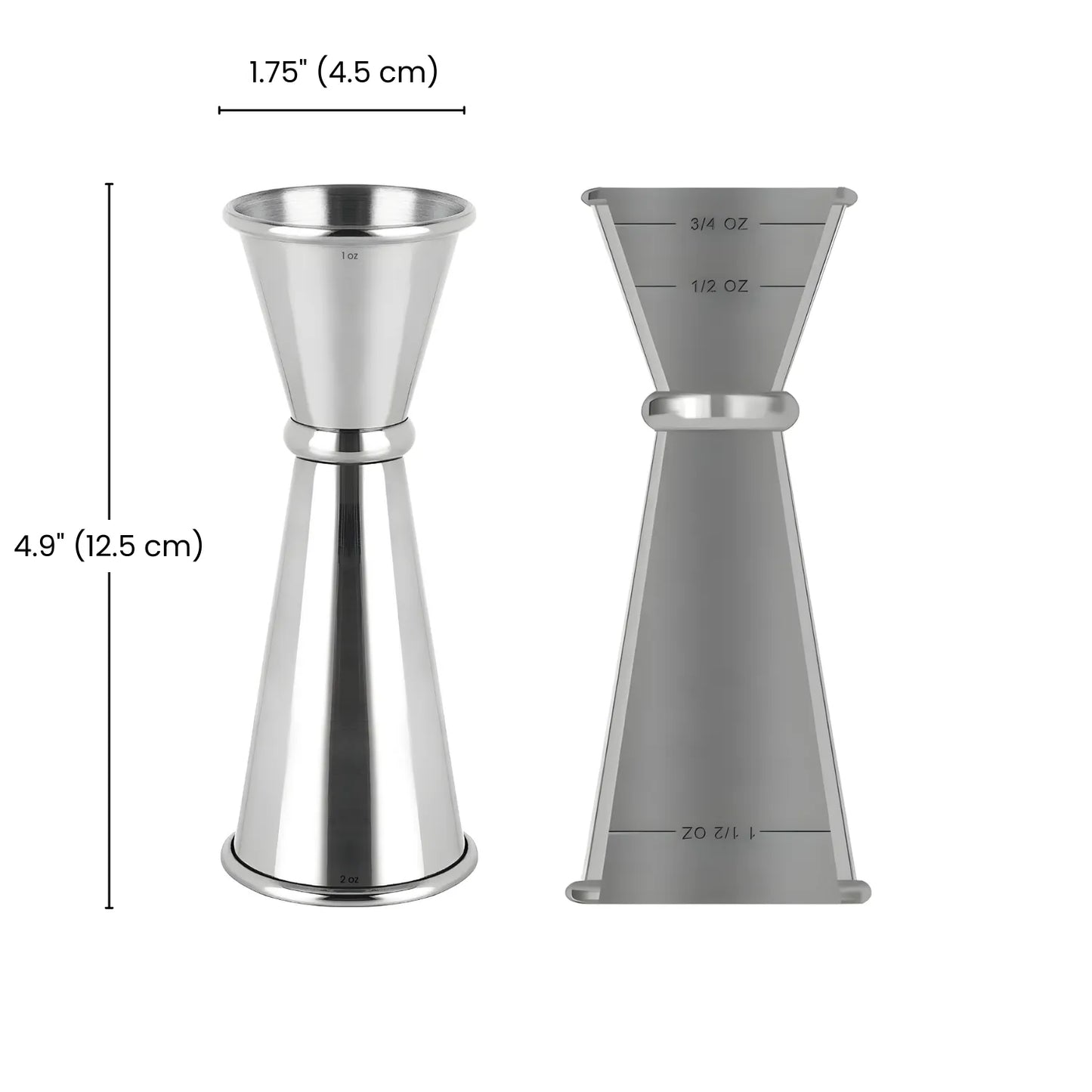 dimensions of Japanese jigger