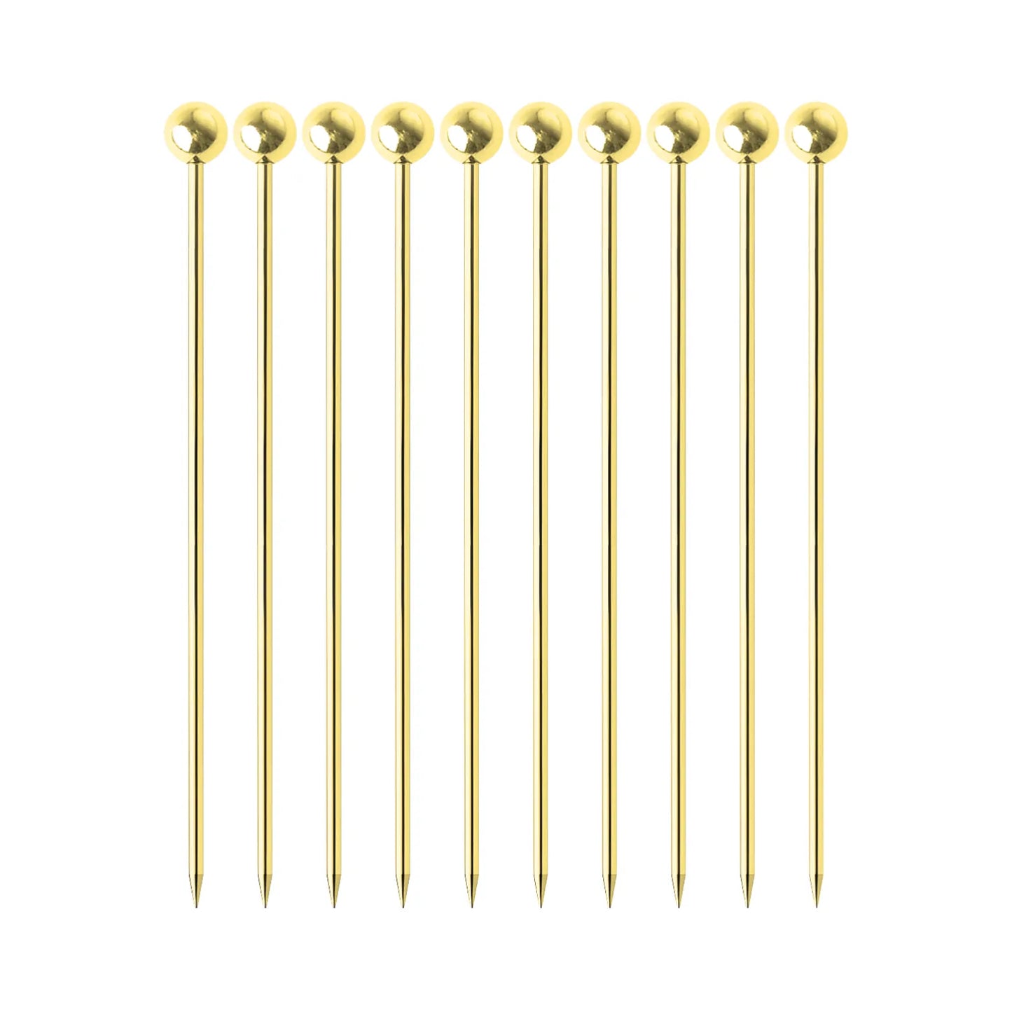 gold cocktail picks set of 10