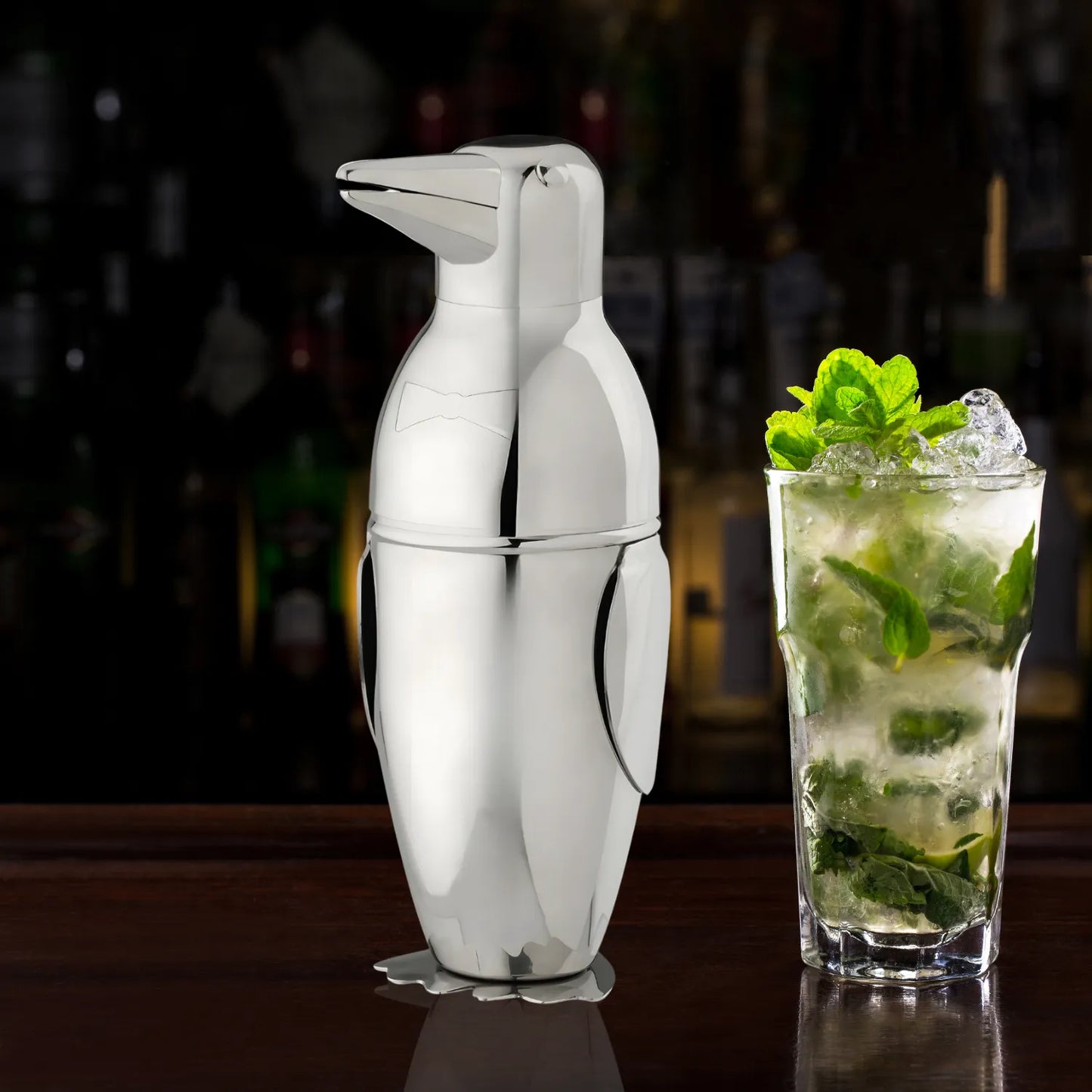 penguin cocktail shaker for drink