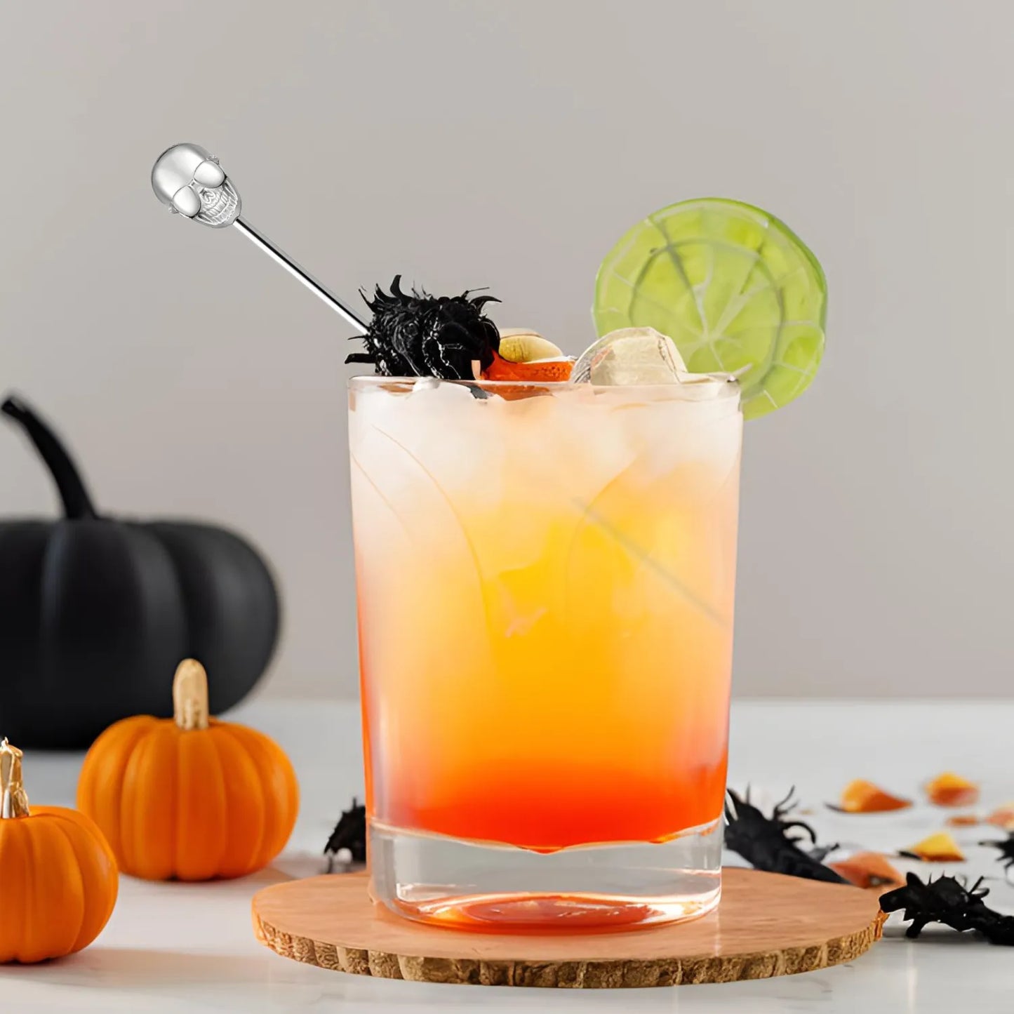 skull cocktail pick for drink