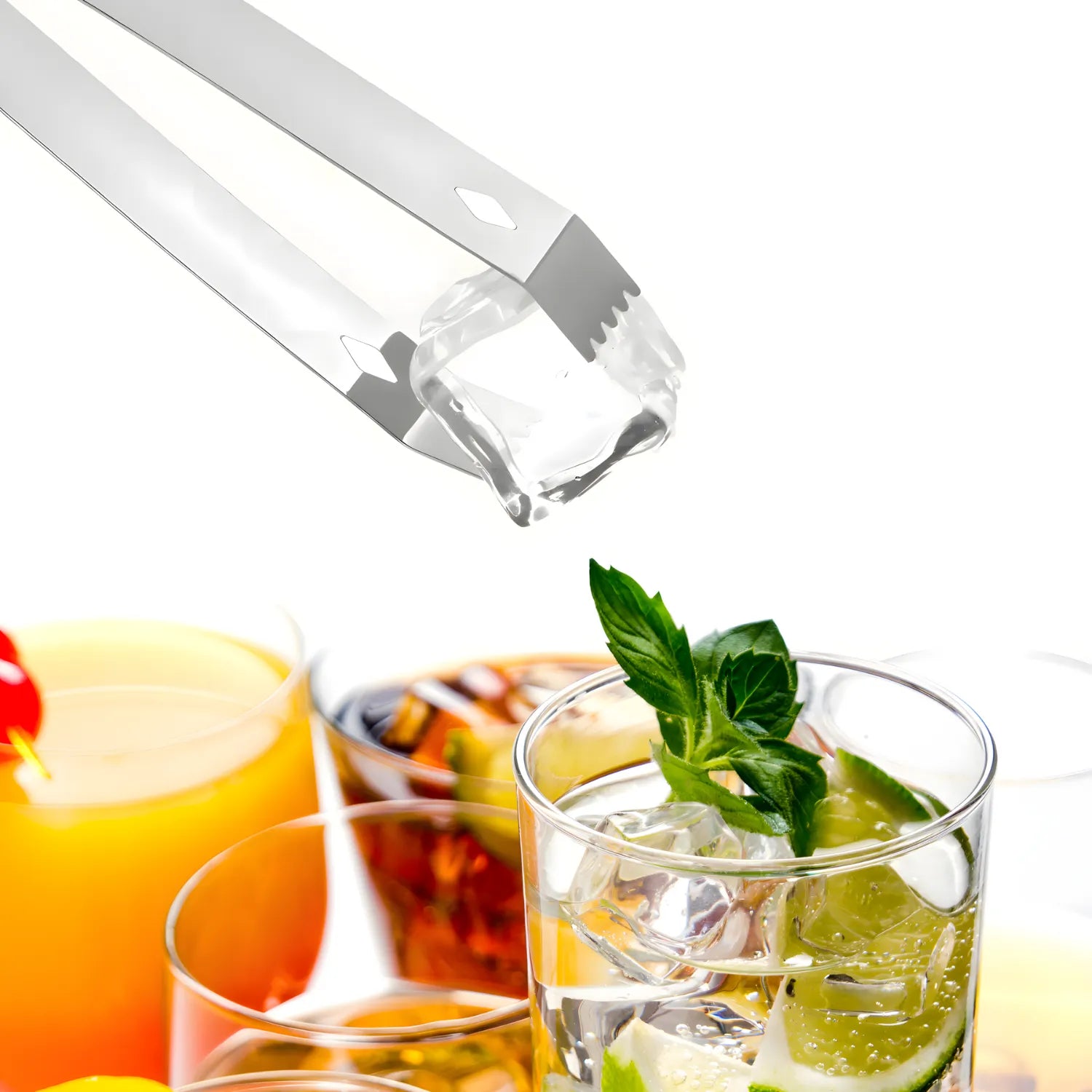 stainless steel ice tongs for cocktail
