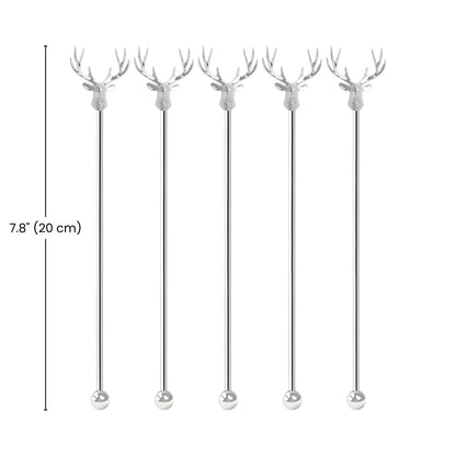 dimensions of deer swizzle stick set of 5