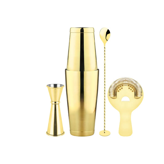 gold Boston shaker cocktail set