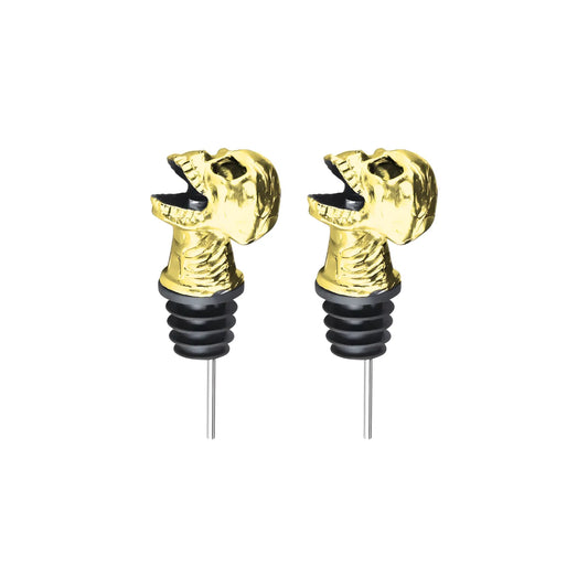 gold skull pourer set of 2