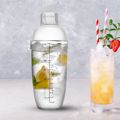 plastic cocktail shaker on table