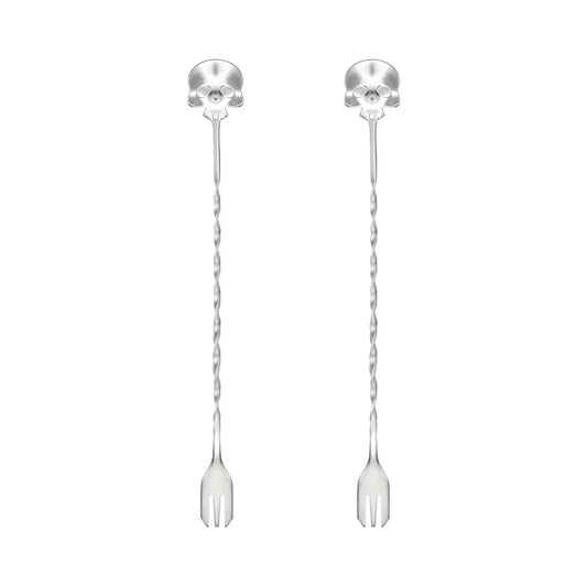 skull bar spoon set of 2