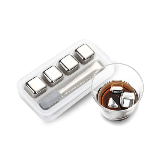 stainless steel ice cube set of 4