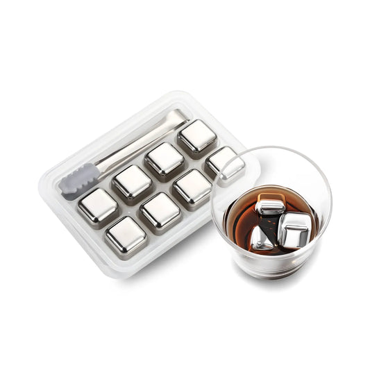 stainless steel ice cube set of 8